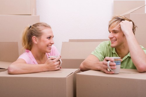 Local office movers handling furniture in East London