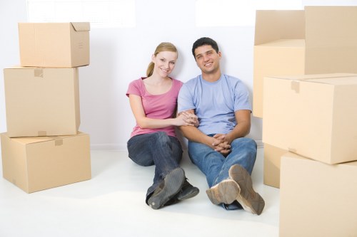 Office removals team planning a move in Mile End