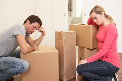 Packing and transporting office equipment during a local move